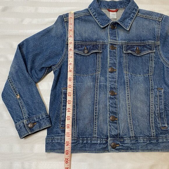 Osh Kosh B’gosh Girls/Boys Denim Jean Trucker Work Wear Snap Front Jacket Sz 10 - Picture 14 of 16